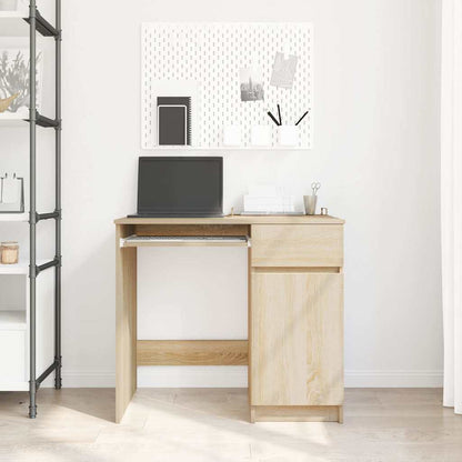 Schreibtisch Schwarz Eichen-Optik 86x49x76 cm Holzwerkstoff