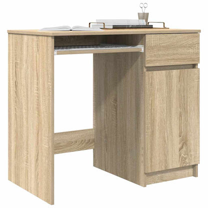 Schreibtisch Schwarz Eichen-Optik 86x49x76 cm Holzwerkstoff