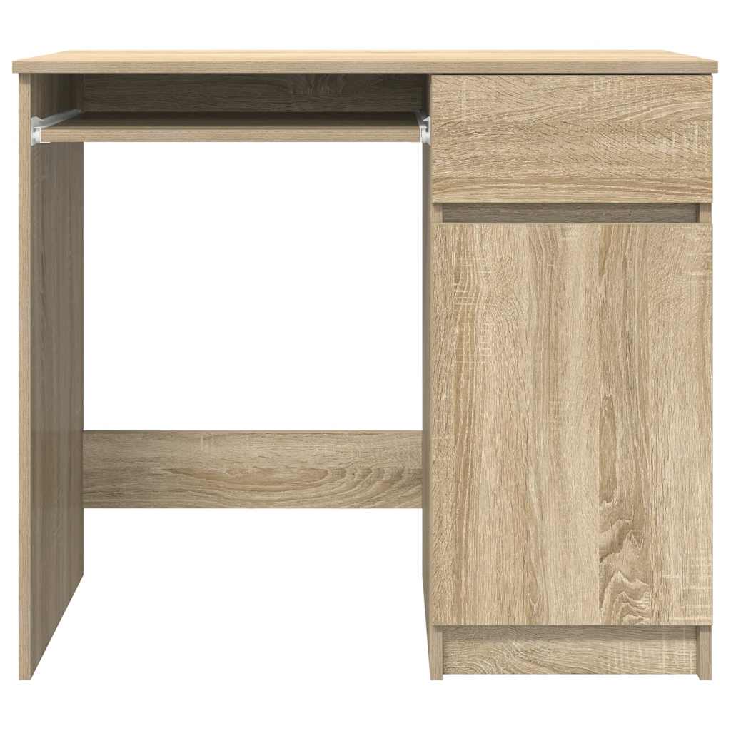 Schreibtisch Schwarz Eichen-Optik 86x49x76 cm Holzwerkstoff