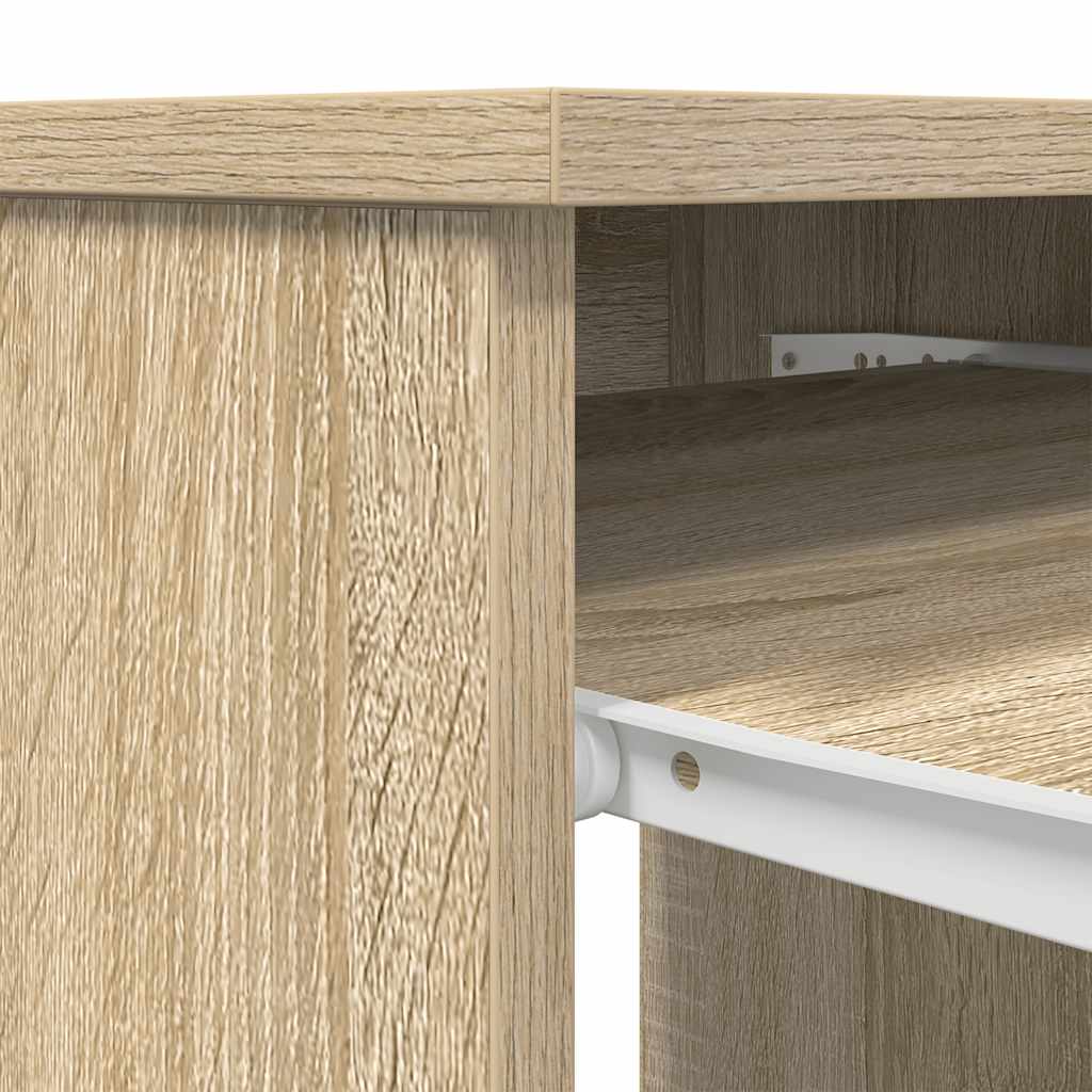 Schreibtisch Schwarz Eichen-Optik 86x49x76 cm Holzwerkstoff