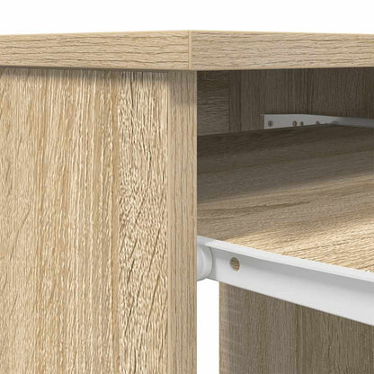 Schreibtisch Schwarz Eichen-Optik 86x49x76 cm Holzwerkstoff