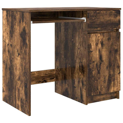 Schreibtisch Schwarz Eichen-Optik 86x49x76 cm Holzwerkstoff