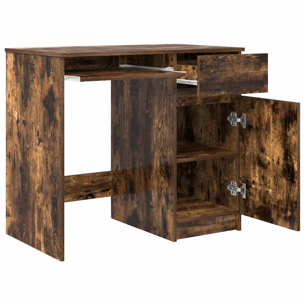 Schreibtisch Schwarz Eichen-Optik 86x49x76 cm Holzwerkstoff