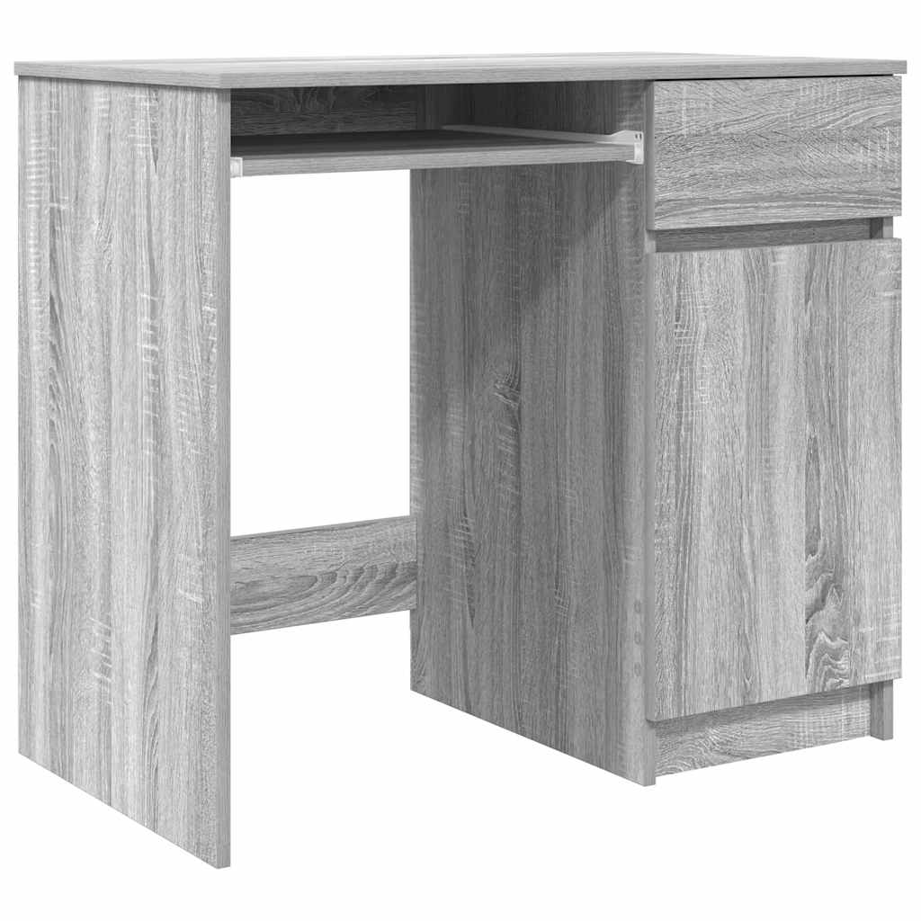 Schreibtisch Schwarz Eichen-Optik 86x49x76 cm Holzwerkstoff