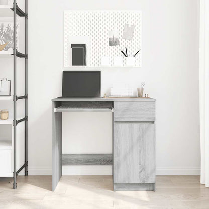 Schreibtisch Schwarz Eichen-Optik 86x49x76 cm Holzwerkstoff
