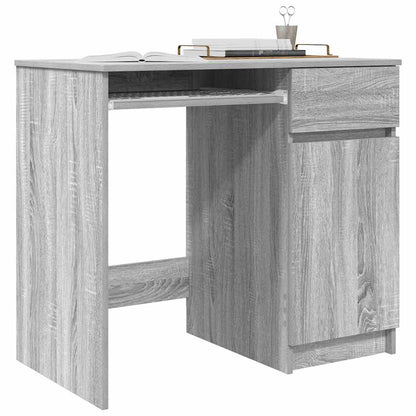 Schreibtisch Schwarz Eichen-Optik 86x49x76 cm Holzwerkstoff