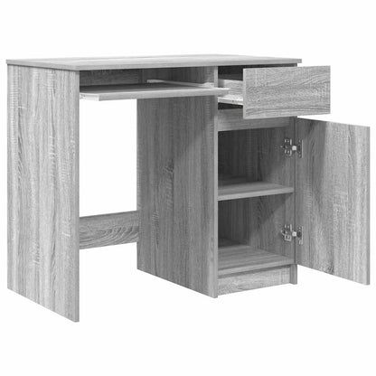 Schreibtisch Schwarz Eichen-Optik 86x49x76 cm Holzwerkstoff