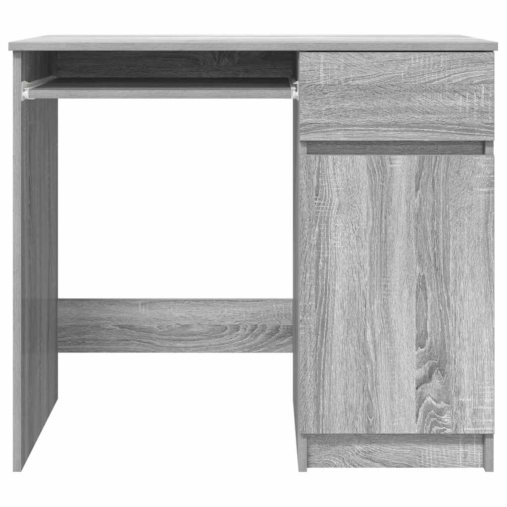 Schreibtisch Schwarz Eichen-Optik 86x49x76 cm Holzwerkstoff