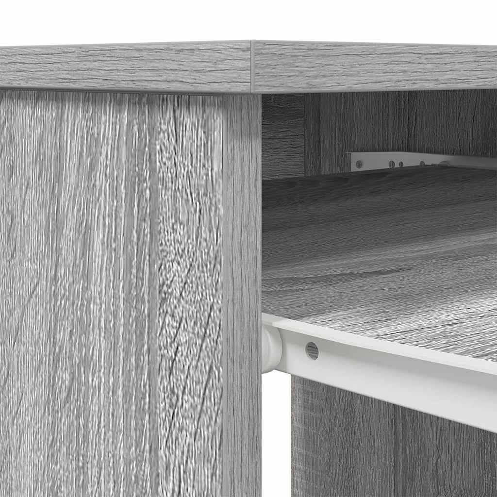 Schreibtisch Schwarz Eichen-Optik 86x49x76 cm Holzwerkstoff