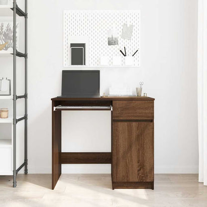 Schreibtisch Schwarz Eichen-Optik 86x49x76 cm Holzwerkstoff