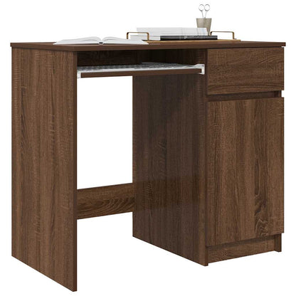 Schreibtisch Schwarz Eichen-Optik 86x49x76 cm Holzwerkstoff