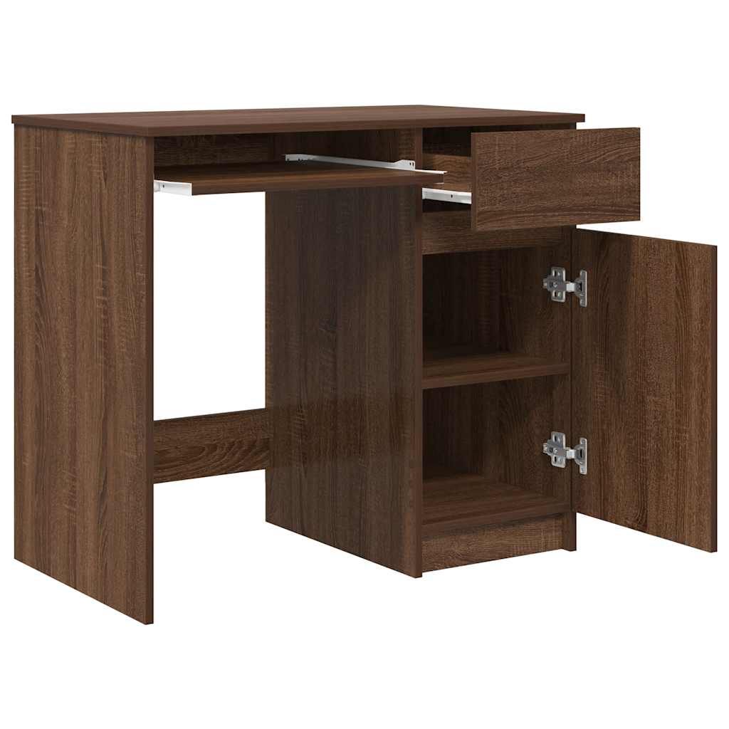 Schreibtisch Schwarz Eichen-Optik 86x49x76 cm Holzwerkstoff