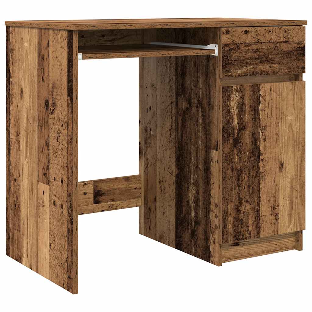Schreibtisch Schwarz Eichen-Optik 86x49x76 cm Holzwerkstoff