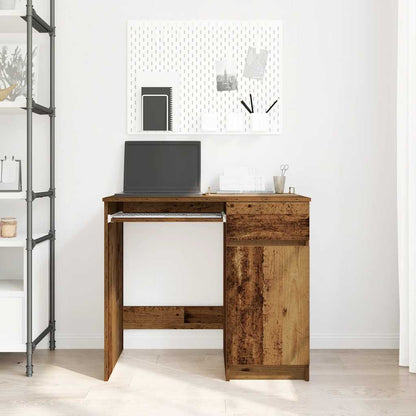 Schreibtisch Schwarz Eichen-Optik 86x49x76 cm Holzwerkstoff