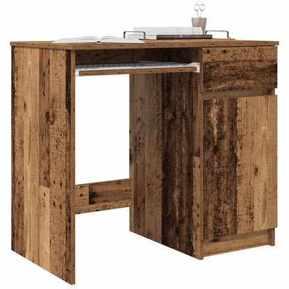 Schreibtisch Schwarz Eichen-Optik 86x49x76 cm Holzwerkstoff