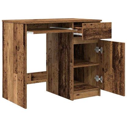Schreibtisch Schwarz Eichen-Optik 86x49x76 cm Holzwerkstoff