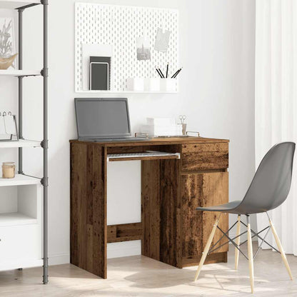 Schreibtisch Schwarz Eichen-Optik 86x49x76 cm Holzwerkstoff