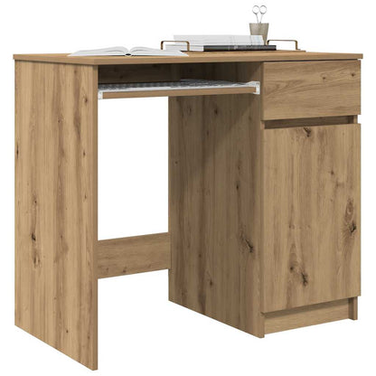Schreibtisch Schwarz Eichen-Optik 86x49x76 cm Holzwerkstoff