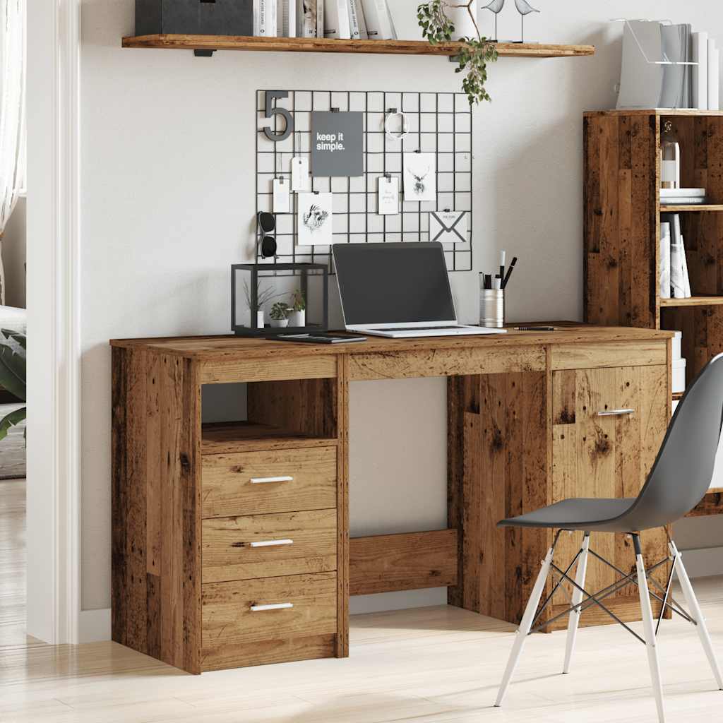 Schreibtisch Weiß 140x50x76 cm Holzwerkstoff