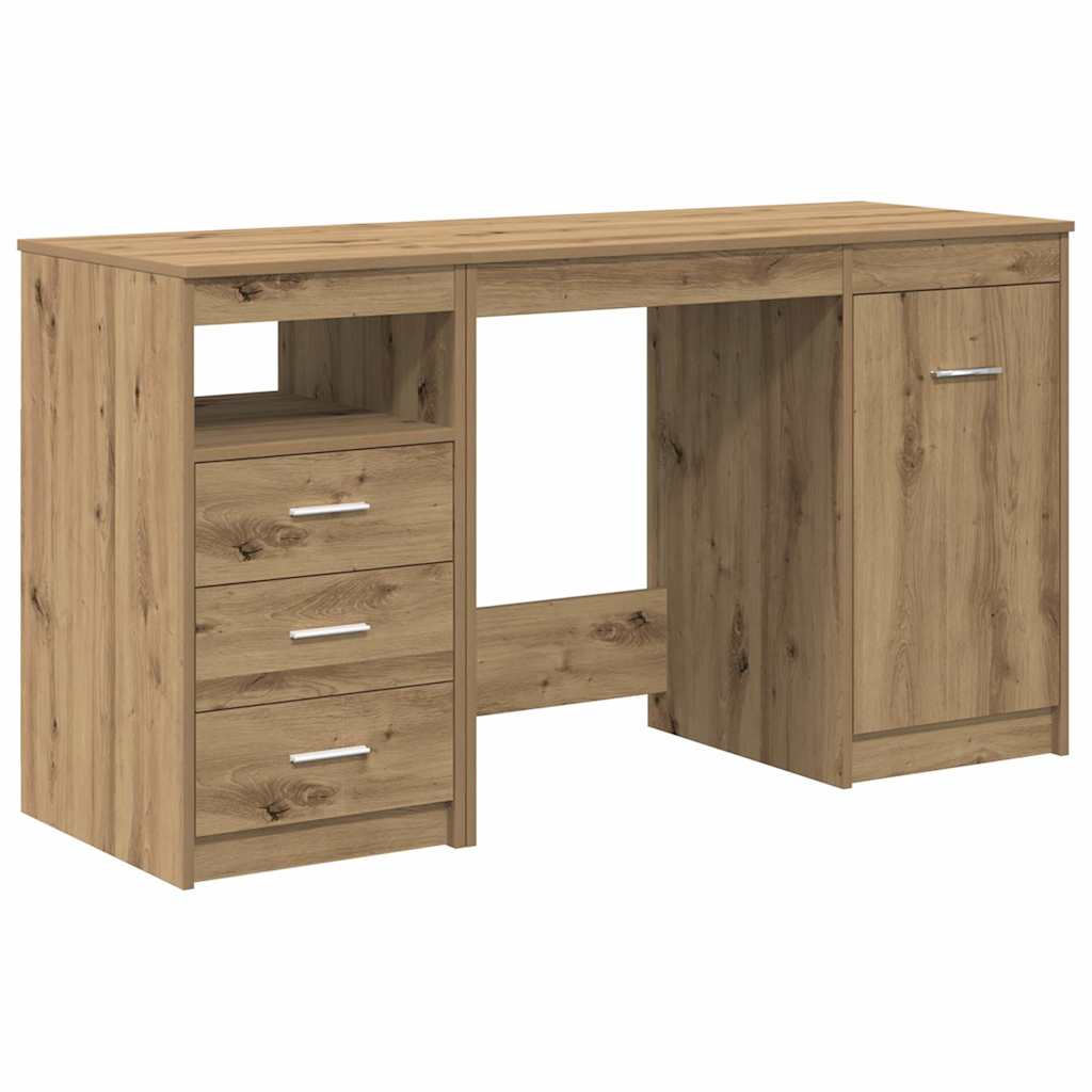 Schreibtisch Weiß 140x50x76 cm Holzwerkstoff