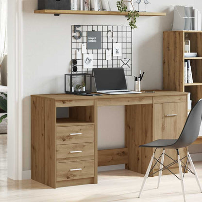 Schreibtisch Weiß 140x50x76 cm Holzwerkstoff
