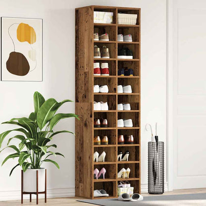 Schuhschrank Weiß 54x34x183 cm Holzwerkstoff