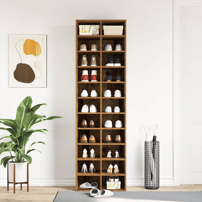 Schuhschrank Weiß 54x34x183 cm Holzwerkstoff