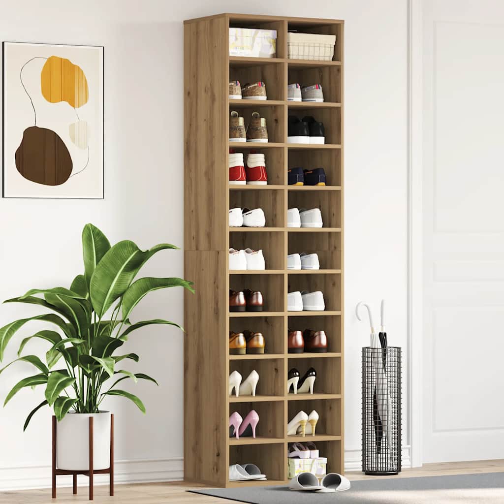 Schuhschrank Weiß 54x34x183 cm Holzwerkstoff