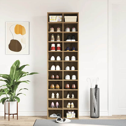 Schuhschrank Weiß 54x34x183 cm Holzwerkstoff