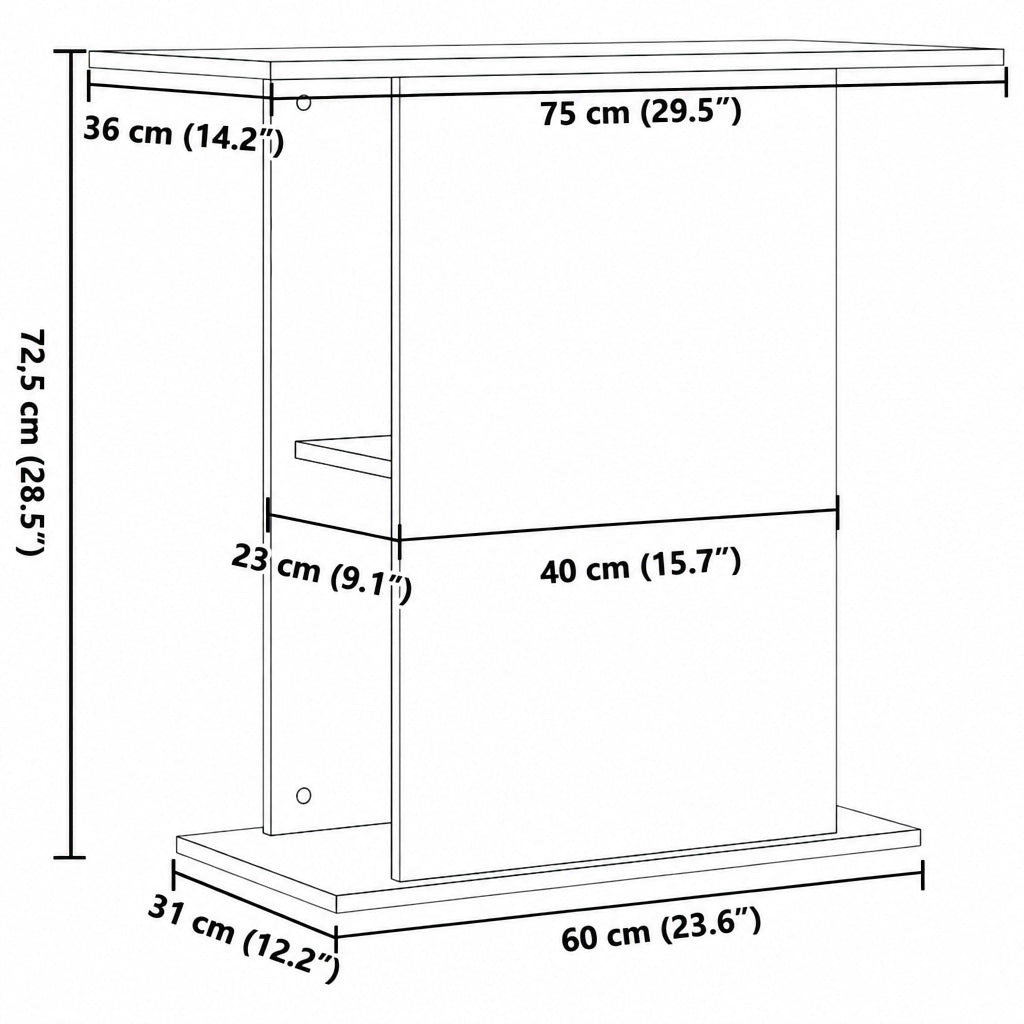 Aquarienschrank | Aquarientisch | Aquarienständer | 75 x 36 x 72,5 cm | Farbwahl