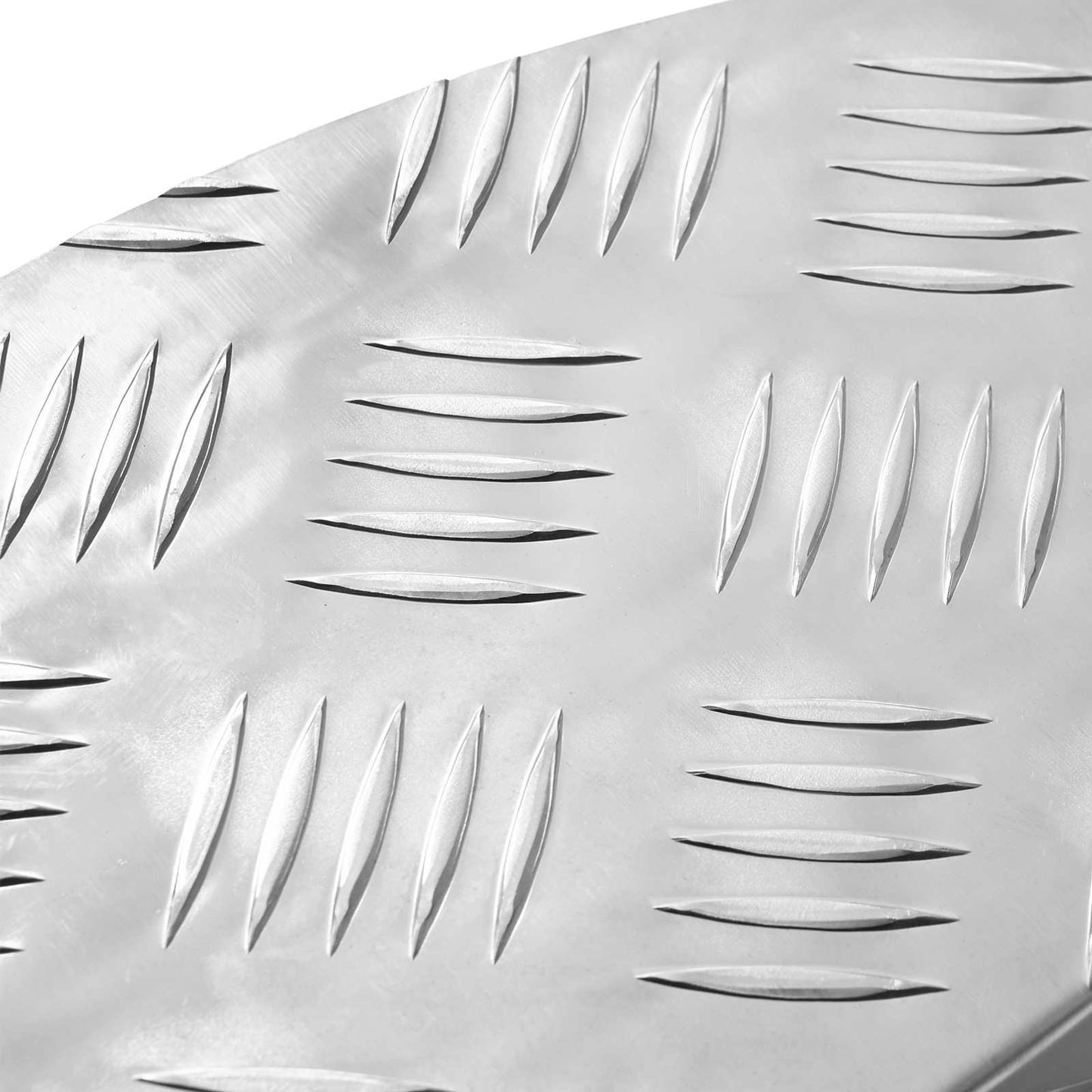 Treppe Tritt Halbmond 5 pcs Silber 60 x 18 cm Aluminium