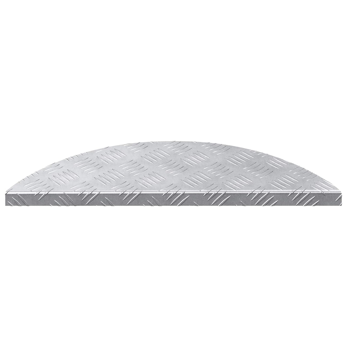 Treppe Tritt Halbmond 5 pcs Silber 60 x 18 cm Aluminium