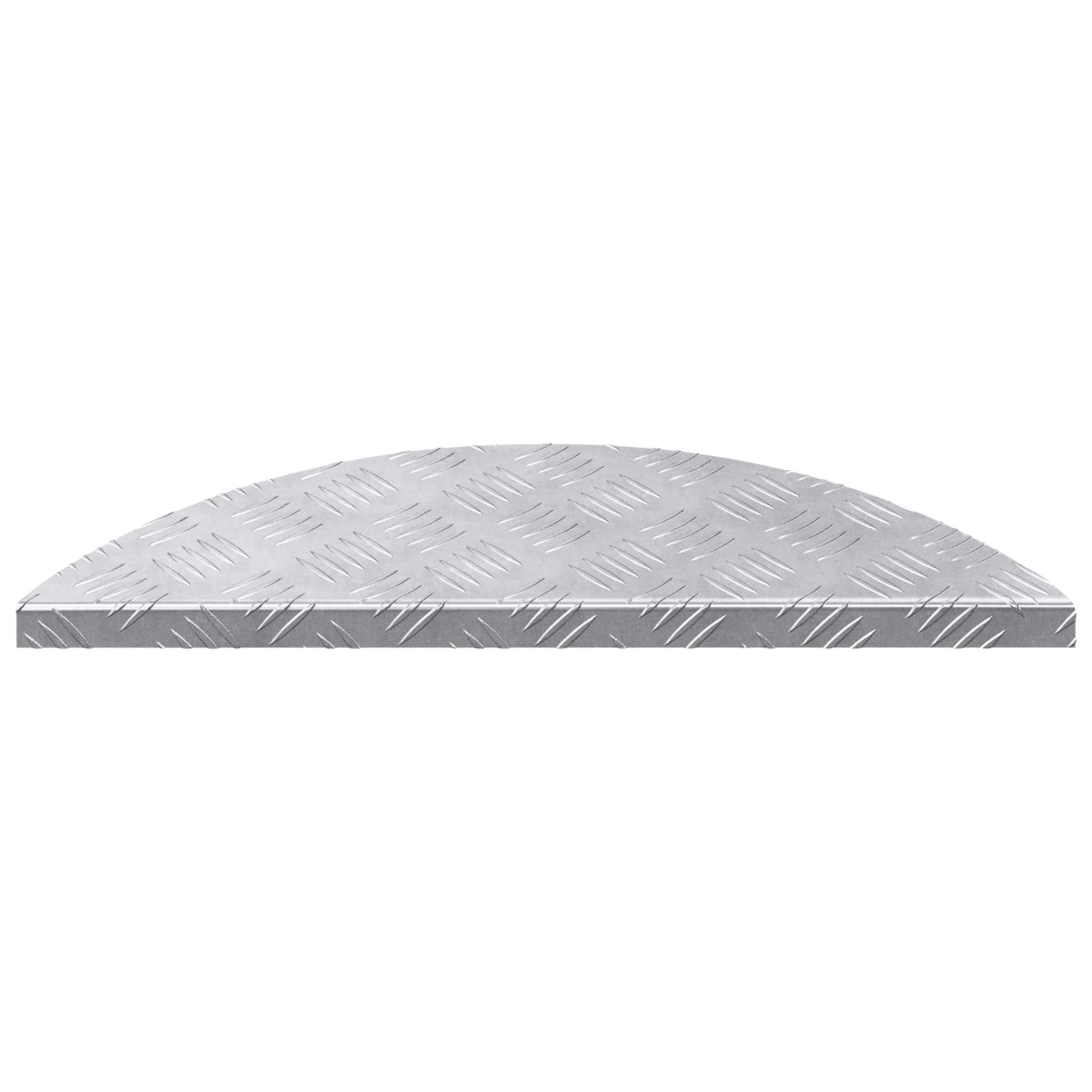 Treppe Tritt Halbmond 5 pcs Silber 60 x 18 cm Aluminium