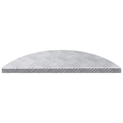 Treppe Tritt Halbmond 5 pcs Silber 60 x 18 cm Aluminium