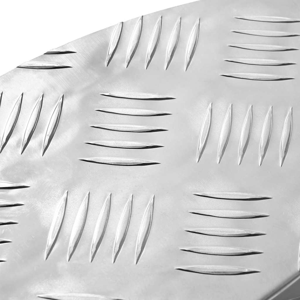 Treppe Tritt Halbmond 5 pcs Silber 60 x 18 cm Aluminium