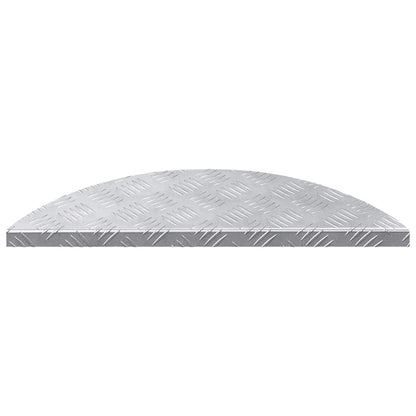 Treppe Tritt Halbmond 5 pcs Silber 60 x 18 cm Aluminium
