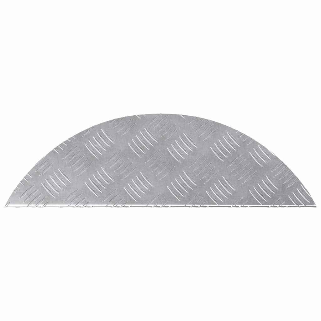 Treppe Tritt Halbmond 5 pcs Silber 60 x 18 cm Aluminium