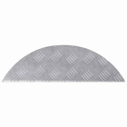 Treppe Tritt Halbmond 5 pcs Silber 60 x 18 cm Aluminium