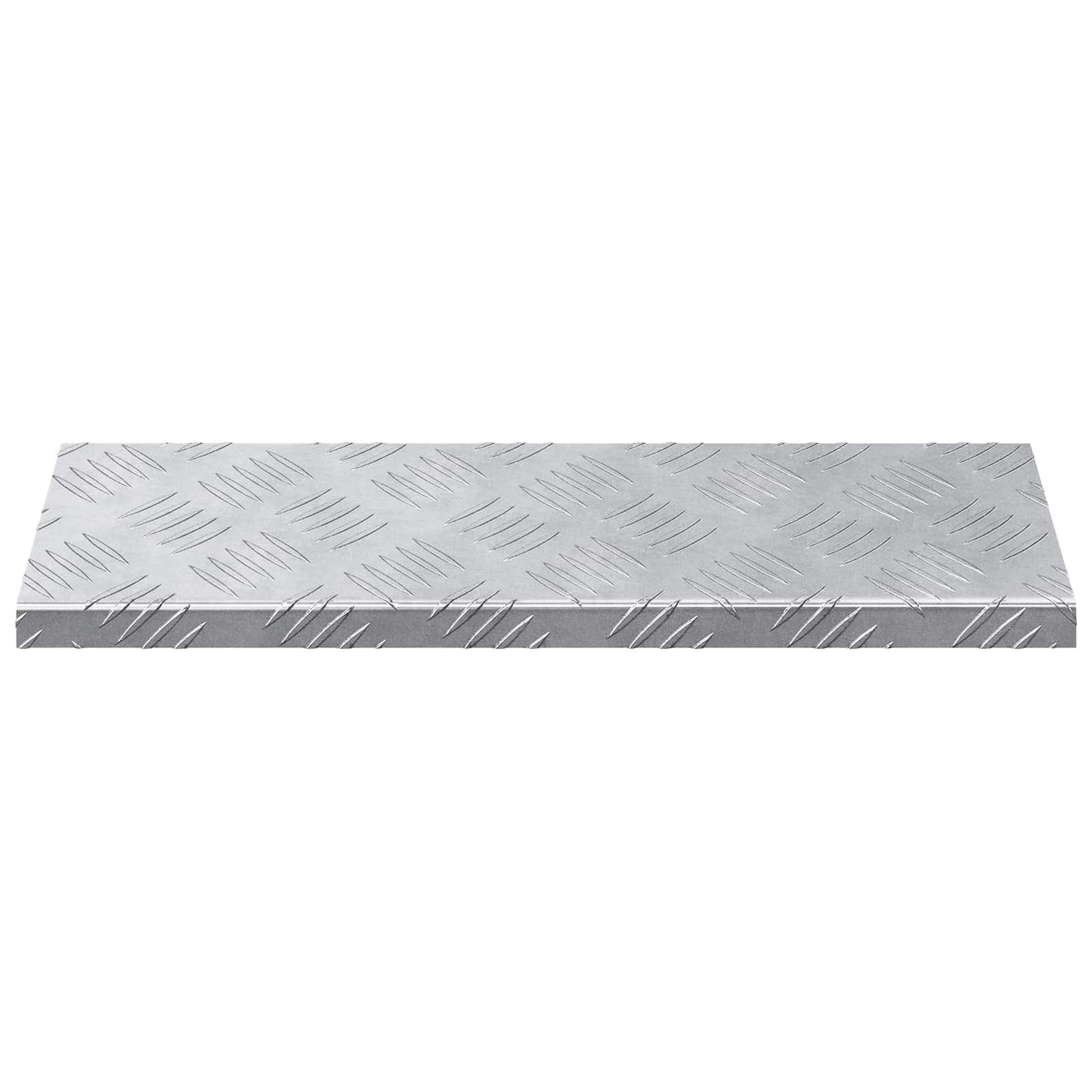 Treppe Tritt Halbmond 5 pcs Silber 60 x 18 cm Aluminium