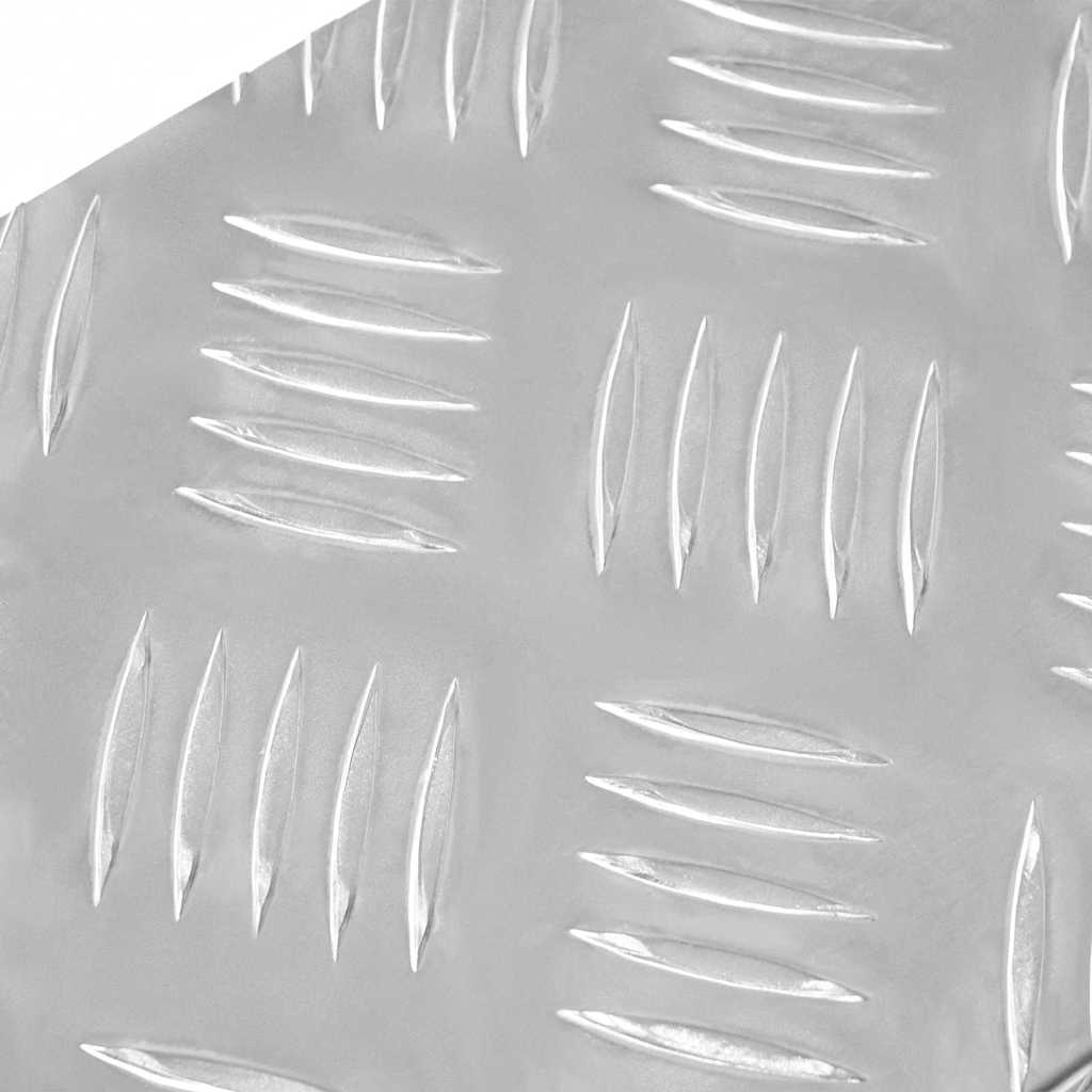 Treppe Tritt Halbmond 5 pcs Silber 60 x 18 cm Aluminium