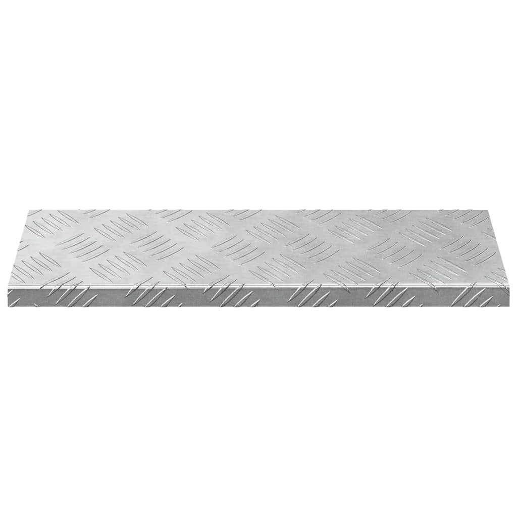 Treppe Tritt Halbmond 5 pcs Silber 60 x 18 cm Aluminium