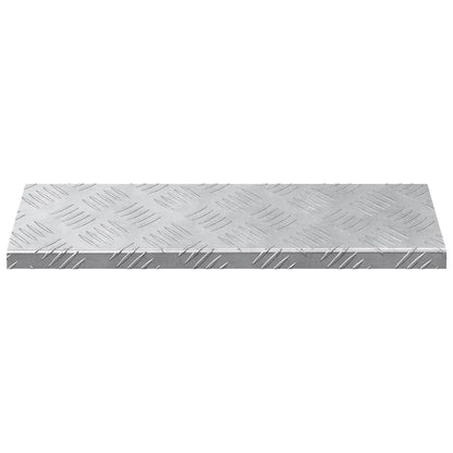 Treppe Tritt Halbmond 5 pcs Silber 60 x 18 cm Aluminium