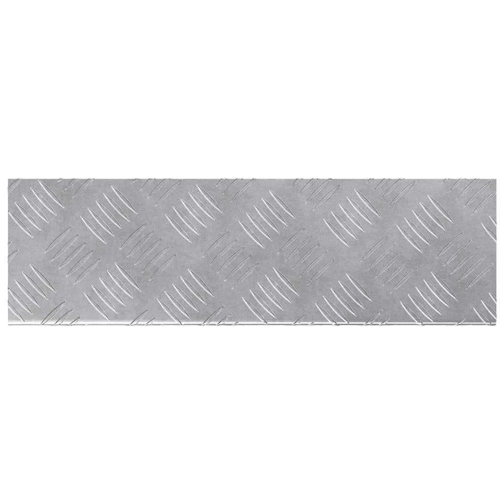 Treppe Tritt Halbmond 5 pcs Silber 60 x 18 cm Aluminium