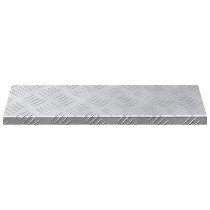 Treppe Tritt Halbmond 5 pcs Silber 60 x 18 cm Aluminium