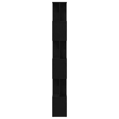 Bücherregal Schwarz Eichen-Optik 80X24X190,5 Cm Holzwerkstoff