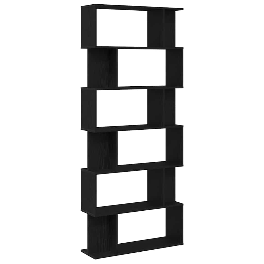 Bücherregal Schwarz Eichen-Optik 80X24X190,5 Cm Holzwerkstoff