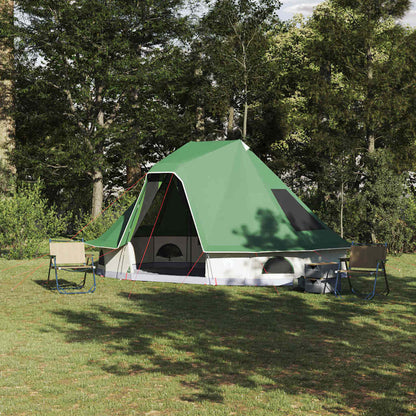 Tipi Zelt mit Dach Grau und Orange 680 x 430 x 270 cm Taft