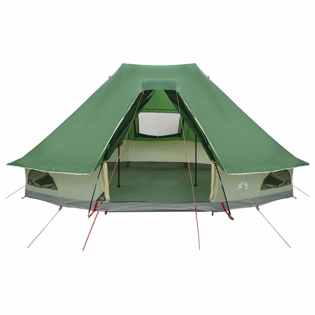 Tipi Zelt mit Dach Grau und Orange 680 x 430 x 270 cm Taft