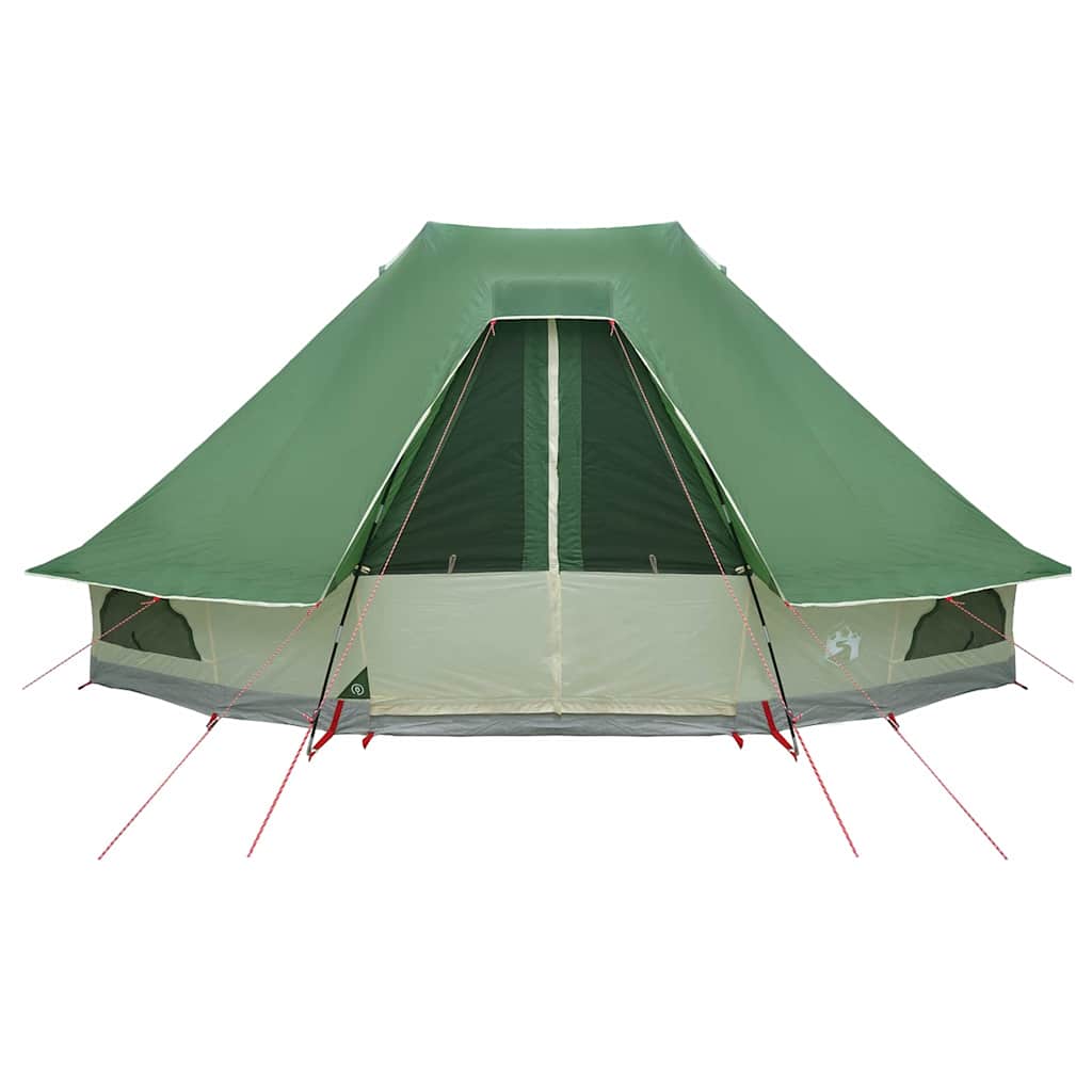 Tipi Zelt mit Dach Grau und Orange 680 x 430 x 270 cm Taft