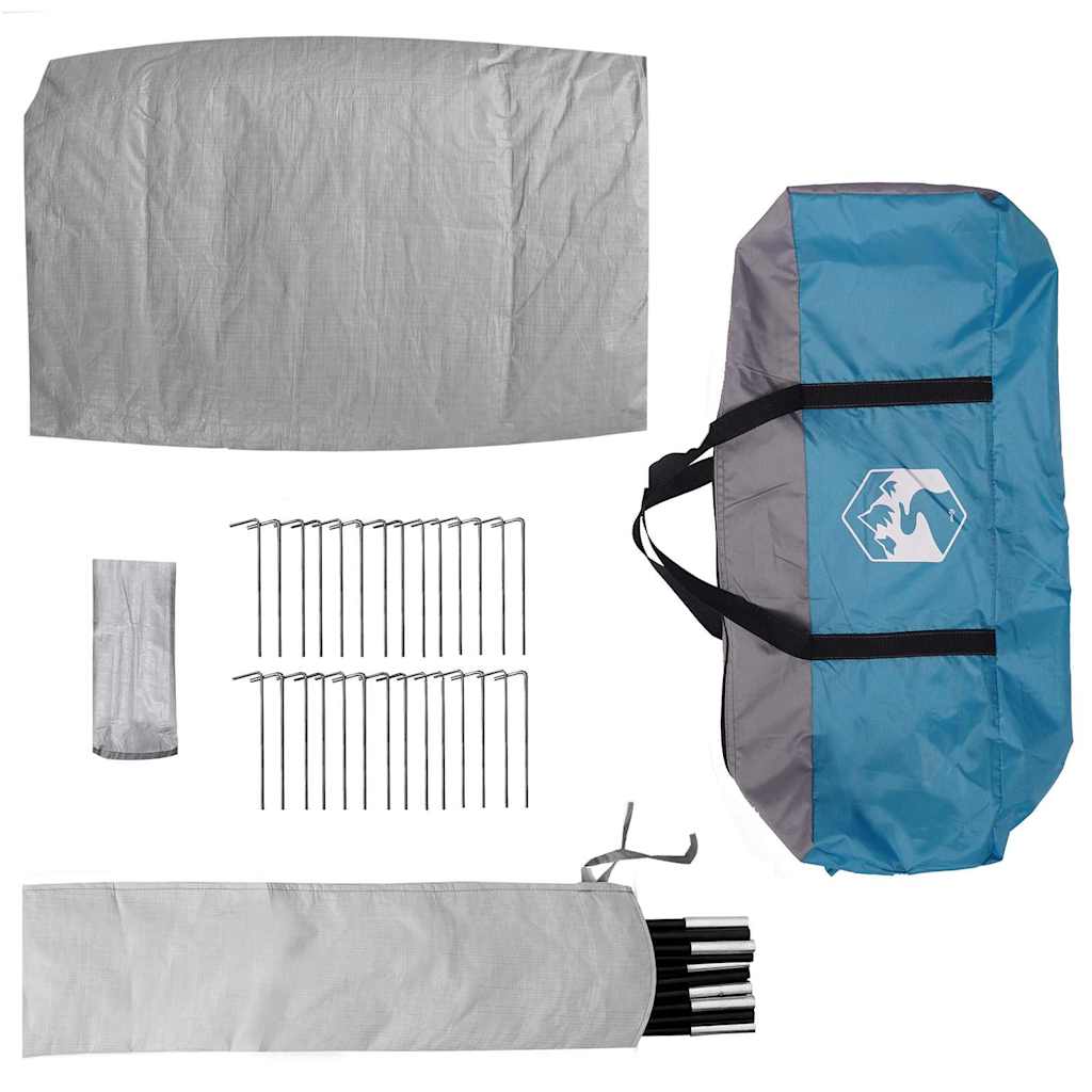 Tipi Zelt mit Dach Grau und Orange 680 x 430 x 270 cm Taft